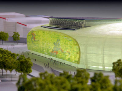Copyright : Eiffage + Valode & Pistre Architectes + Pierre Ferret Atelier d'architecture / Maquette du Grand Stade Lille Métropole grand_stade08