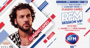 Gagnez vos places pour le concert privé RFM SESSION VIP avec Claudio Capéo