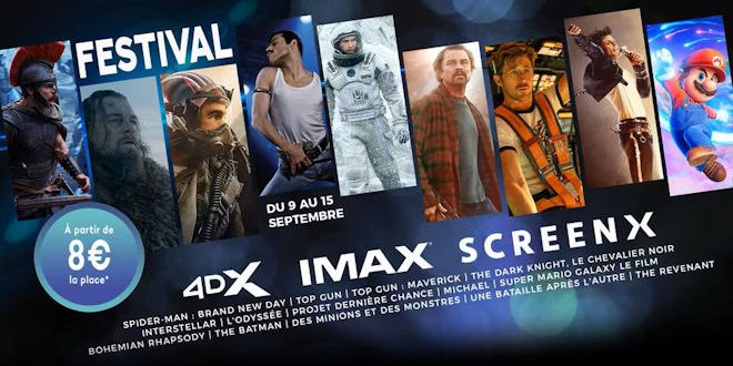 Bon Plan Cinéma : Festival 4DX, IMAX & SCREEN X à Kinepolis Lomme du 09 au 15 septembre 2026