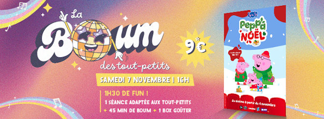 Samedi 07 novembre 2026, Kinepolis Lomme organise la Boum des tout-petits