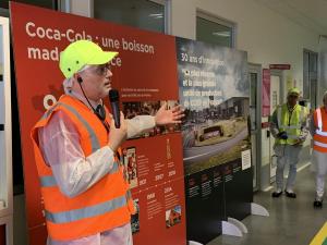Début de la visite avec le Directeur de la Communication de CCEP, Alexandre Poncet